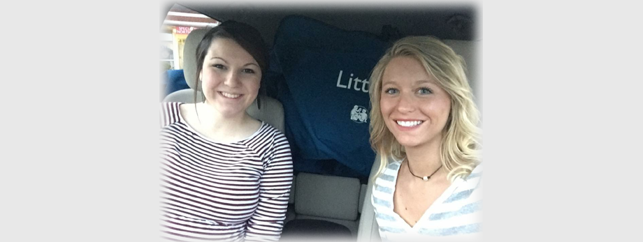 Lauren and Jessica in Car